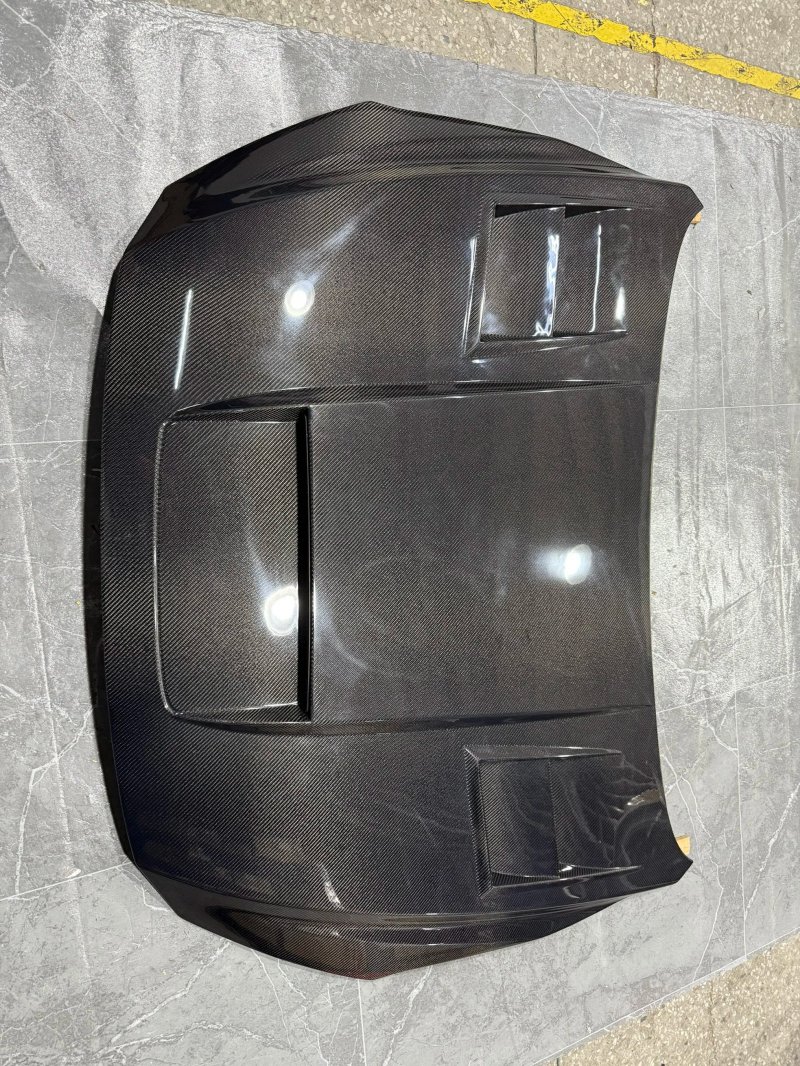 For 2014-2019  3 Axela Carbon Fiber Hood New Black Matt Repair Replace Engine Cover